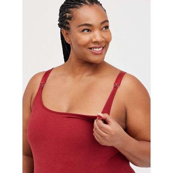 TORRID PREGNANCY MATERNITY  NURSING FOXY WINE PLUS SIZE 0X - Picture 3 of 5